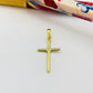 FO1036 Colgante Cruz 20 x 12 mm mas valier Espesor 1.8 mm Figura Baño Oro