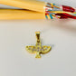 Joyas por Mayor Joyas Bañadas en Oro por Mayor Insumos para Joyas FO1186 Colgante Espíritu Santo Circones Cristal 11 x 17 mm más valier Espesor 1.8 mm Figura Baño Oro