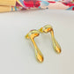 Joyas por Mayor Joyas Bañadas en Oro por Mayor Insumos para Joyas XO473 Aro Orgánico Simple 20 x 11 mm Espesor 1.2 mm Aro Baño Oro