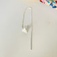 XP342 Aro Base Triangulo 10 mm y cadena veneciana con palito Largo cadena 10 cm Largo palito 3 cm Espesor 1 mm Aro Baño Plata