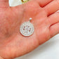 Joyas por Mayor Joyas Bañadas en Plata por Mayor Insumos para Joyas FP1236 Colgante San Benito centro calado borde circones 1 faz diá. 21 mm más valier de 9 x 3 mm Espesor 2 mm Figura Baño Plata