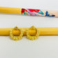 XO383 Aro Argolla frontal bolitas y estrella superior diá. 13 mm Espesor 1.2 mm Aro Baño Oro Aros Bañados hecho de Bronce Bañado en Oro 18K Joyas Bañadas en Oro