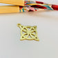 Joyas por Mayor Joyas Bañadas en Oro por Mayor Insumos para Joyas FO1185 Colgante Nudo de Bruja Calado Lijado 25 x 25 mm Espesor 1.2 mm Figura Baño Oro