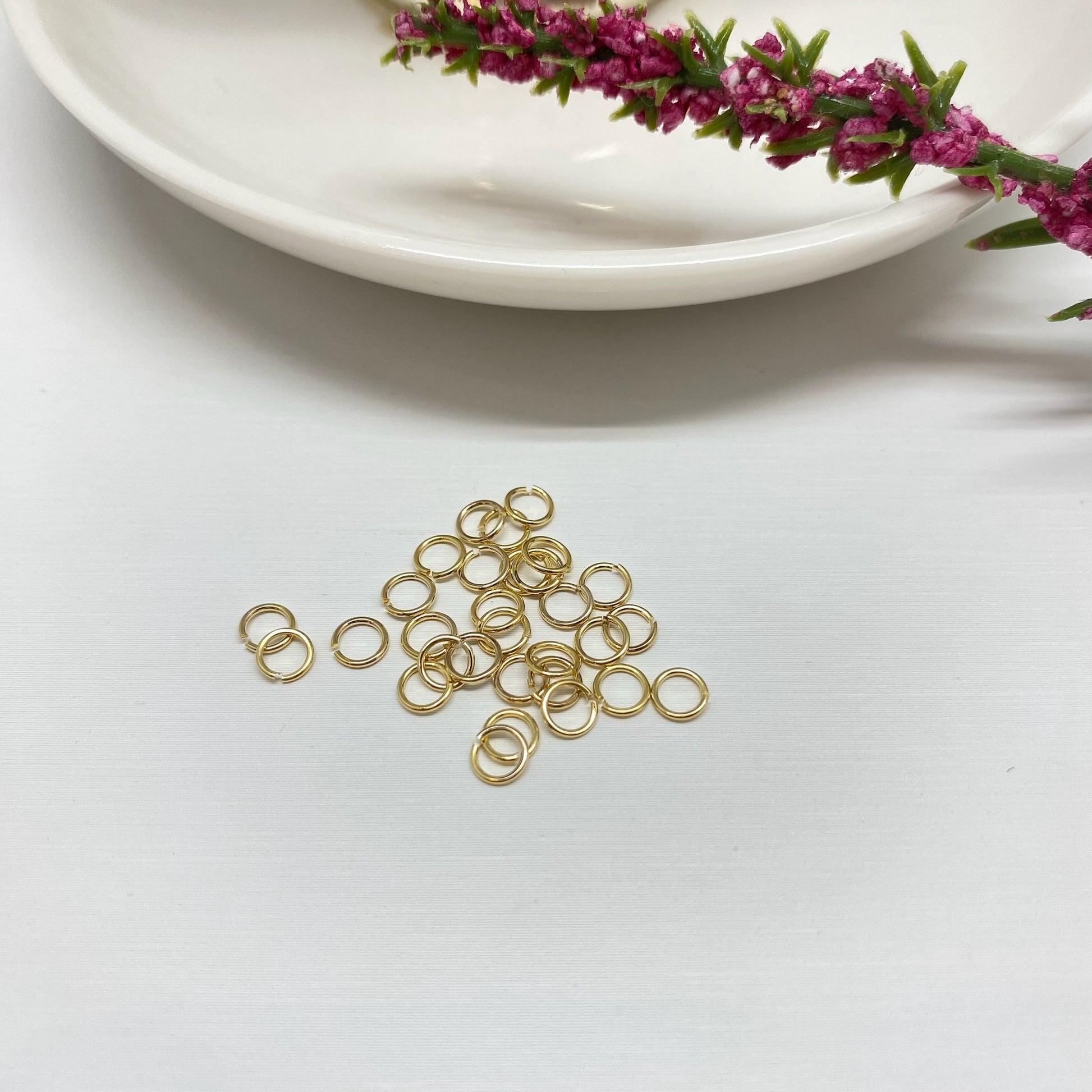 AO63 Argolla 3.8x0.5 mm Accesorio Baño Oro Accesorios Bañados en Oro y Plata hecho de Bronce Bañado en Oro 18K Joyas Bañadas en Oro
