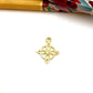 Joyas por Mayor Joyas Bañadas en Oro por Mayor Insumos para Joyas FO1243 Colgante Nudo de Bruja Lijado 15 x 15 mm más argollita Espesor 1 mm Figura Baño Oro
