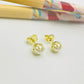 XO162 Aro Perla dia. 5 mm con tope cerrado Aro Baño Oro Aros Bañados en Oro y Plata hecho de Bronce Bañado en Oro 18K Joyas Bañadas en Oro