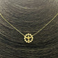 Joyas por Mayor Joyas Bañadas en Oro por Mayor Insumos para Joyas CO219 Collar Espíritu Santo diá. 12 mm mini circones de 2 mm Cadena Candado 40 cm más extensor de 7 cm y terminal mini circon Collar Terminado Baño Oro