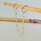 XP283 Aro argollita y cadena con perlas argolla 12 mm x 9 cm largo perla 2 mm Aro Baño Plata Aros Bañados hecho de Bronce Bañado en Plata 50 ml Joyas Bañadas en Plata