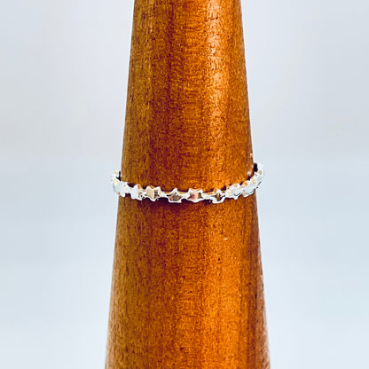 WP11 Anillo Estrellas Anillo Baño Plata