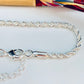 PP31 Pulsera Tourbillon Espesor 3 mm Largo 16 cm más extensor de 5 cm Pulsera Baño Plata