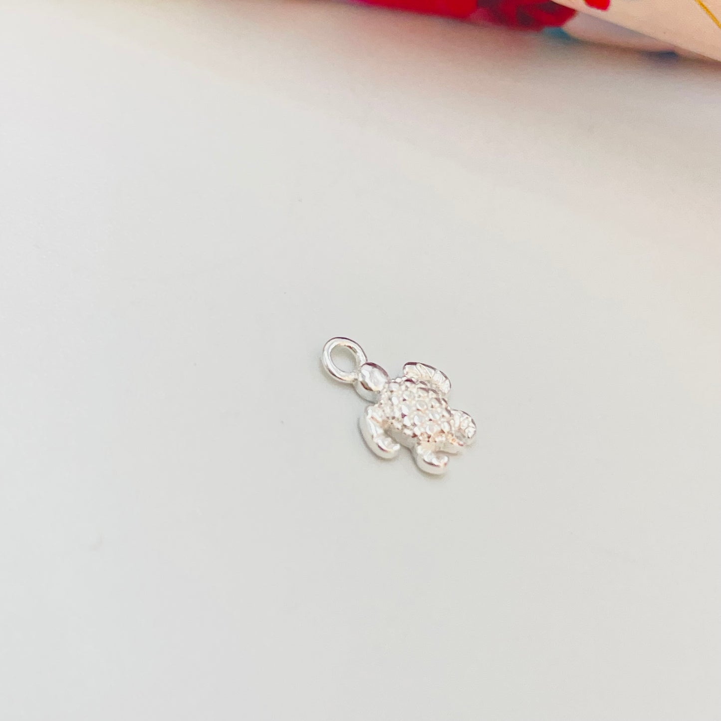 Joyas por Mayor Joyas Bañadas en Plata por Mayor Insumos para Joyas FP1169 Colgante Mini Tortuga Texturada 7 x 7 mm más argollita Espesor 2 mm Figura Baño Plata