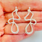 Joyas por Mayor Joyas Bañadas en Plata por Mayor Insumos para Joyas XP547 Aro Forma Orgánica Calado 32 x 18 mm Espesor 2 mm Aro Baño Plata