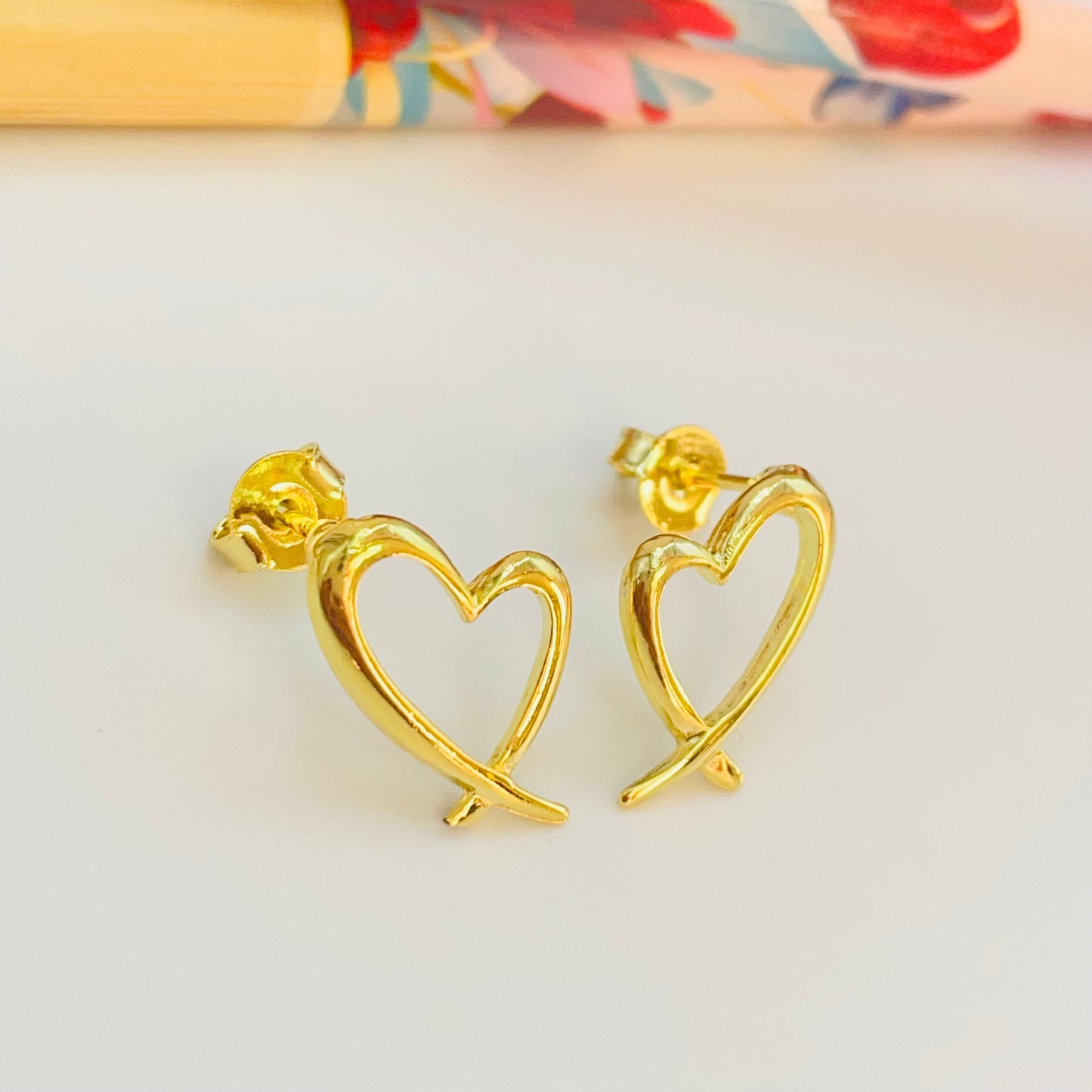 XO549 Aro Corazón Calado 16 x 11 mm Espesor 1.5 mm Aro Baño Oro