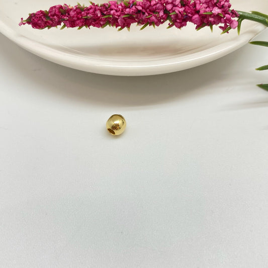 Joyas por Mayor Joyas Bañadas en Oro por Mayor Insumos para Joyas MO50 Bolita 5.5 mm Perforación 2.2 mm Accesorio Baño Oro