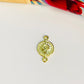 Joyas por Mayor Joyas Bañadas en Oro por Mayor Insumos para Joyas FO1195 Conector Mini Moneda Lira Diá. 7 mm más argollitas Espesor 1 mm Figura Baño Oro