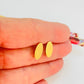 BO119 Base Ovalada Lijada argolla posterior 12.5 x 7 mm Espesor 0.6 mm Base de Aro Baño Oro