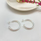 XP417 Aro Argolla tubo 25 mm Espesor 3 mm Aro Baño Plata Aros Bañados hecho de Bronce Bañado en Plata 50 ml Joyas Bañadas en Plata