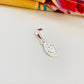 FP1004 Colgante Ovalado detente corazon y rayos mini 10 x 7 mm mas valier Figura Baño Plata