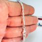 PP31 Pulsera Tourbillon Espesor 3 mm Largo 16 cm más extensor de 5 cm Pulsera Baño Plata