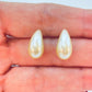 Joyas por Mayor Joyas Bañadas en Plata por Mayor Insumos para Joyas XP546 Aro Perla Gota 16 x 8 mm Espesor mayor 10 mm Aro Baño Plata