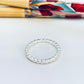 WP64 Anillo Bolitas Aplanadas Ancho 2.1 mm Espesor 2.1 mm Anillo Baño Plata Anillos Bañados hecho de Bronce Bañado en Plata 50 ml Joyas Bañadas en Plata