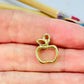 Joyas por Mayor Joyas Bañadas en Oro por Mayor Insumos para Joyas FO1165 Colgante Manzana 16 x 13 mm Espesor 2 mm Figura Baño Oro