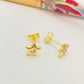 Joyas por Mayor Joyas Bañadas en Oro por Mayor Insumos para Joyas XO485 Aro Estrella con circón en el centro 8.5 mm Espesor 2 mm Aro Baño Oro