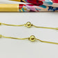 Joyas por Mayor Joyas Bañadas en Oro por Mayor Insumos para Joyas PO19 Pulsera Bolitas diá. 5 mm Cadena Veneciana espesor 1 mm Largo 16.5 cm Pulsera Baño Oro