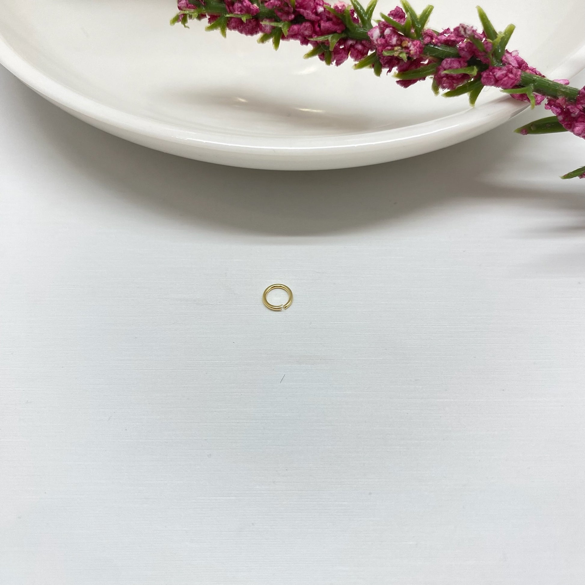 AO63 Argolla 3.8x0.5 mm Accesorio Baño Oro Accesorios Bañados en Oro y Plata hecho de Bronce Bañado en Oro 18K Joyas Bañadas en Oro