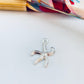 FP1229 Colgante Estrella de Mar Texturada 12 x 12 mm más argollita Espesor 1.8 mm Figura Baño Plata