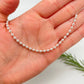CP248 Chocker o collar de bolitas 3mm y mini tubitos Largo 36 cm más extensor de 10 cm Collar Terminado Baño Plata