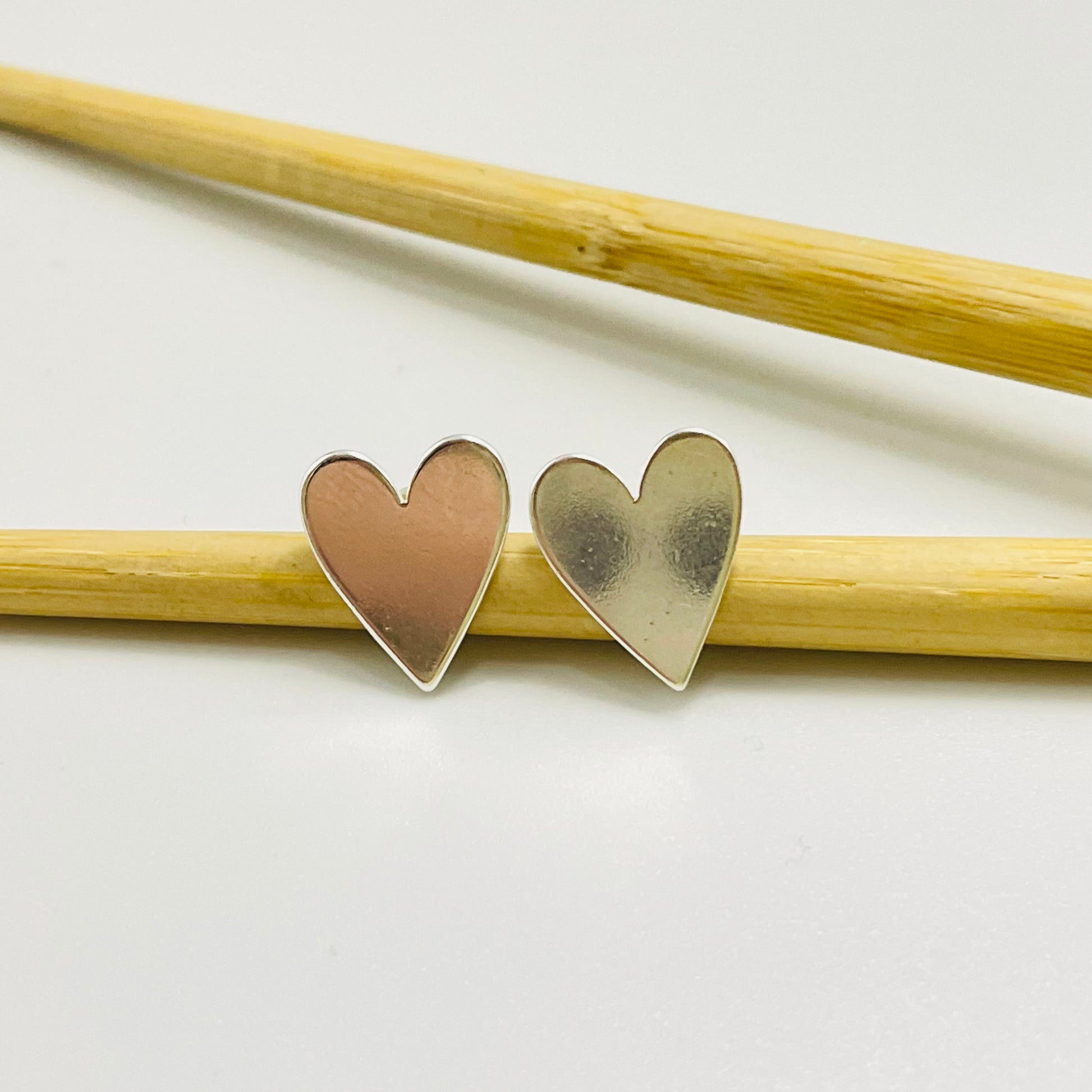 XP388 Aro Corazón Liso M 15x 12 mm Espesor 1 mm Aro Baño Plata Aros Bañados hecho de Bronce Bañado en Plata 50 ml Joyas Bañadas en Plata