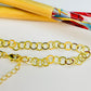 PO30 Pulsera Eslabones Redondos diá. 5.5 mm Largo 15 cm más extensor de 5 cm Pulsera Baño Oro