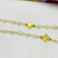 Joyas por Mayor Joyas Bañadas en Oro por Mayor Insumos para Joyas PO20 Pulsera Perlas diá. 3 mm con mini cruces 5 mm espesor 3 mm Largo 16.5 cm Pulsera Baño Oro