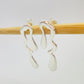 Joyas por Mayor Joyas Bañadas en Plata por Mayor Insumos para Joyas XP474 Aro Orgánico doble 38 x 14 mm Espesor 1.2 mm Aro Baño Plata