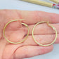 XO156 Aro Argolla Tubo diá.35 mm espesor 2 mm Broche articulado Aro Baño Oro Aros Bañados en Oro y Plata hecho de Bronce Bañado en Oro 18K