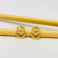 Joyas por Mayor Joyas Bañadas en Oro por Mayor Insumos para Joyas XO500 Aro 2 círculos entrelazados 1 liso y otro con circones 14 x 9.5 mm Espesor 2 mm Aro Baño Oro