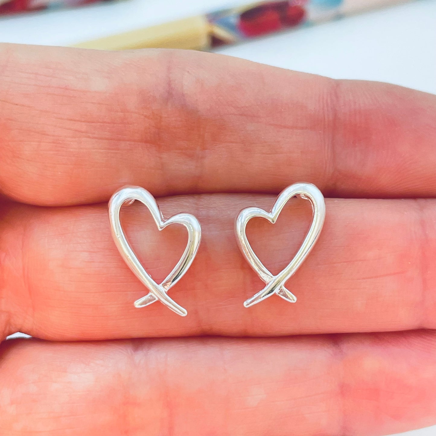 XP549 Aro Corazón Calado 16 x 11 mm Espesor 1.5 mm Aro Baño Plata