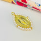 Joyas por Mayor Joyas Bañadas en Oro por Mayor Insumos para Joyas FO1144 Colgante Medalla Virgen de los Milagros con Borde de Perlas 29 x 22 mm más argollita Espesor 2.8 mm Figura Baño Oro
