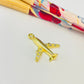 Joyas por Mayor Joyas Bañadas en Oro por Mayor Insumos para Joyas FO1145 Colgante Avión con circones en alas 10 x 20 mm más argollita Espesor 3 mm Figura Baño Oro