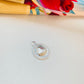 FP1196 Mini Colgante Redondo Diseños de Mar Borde Rutilado Diá. 8 mm más argollita Espesor 1 mm Figura Baño Plata