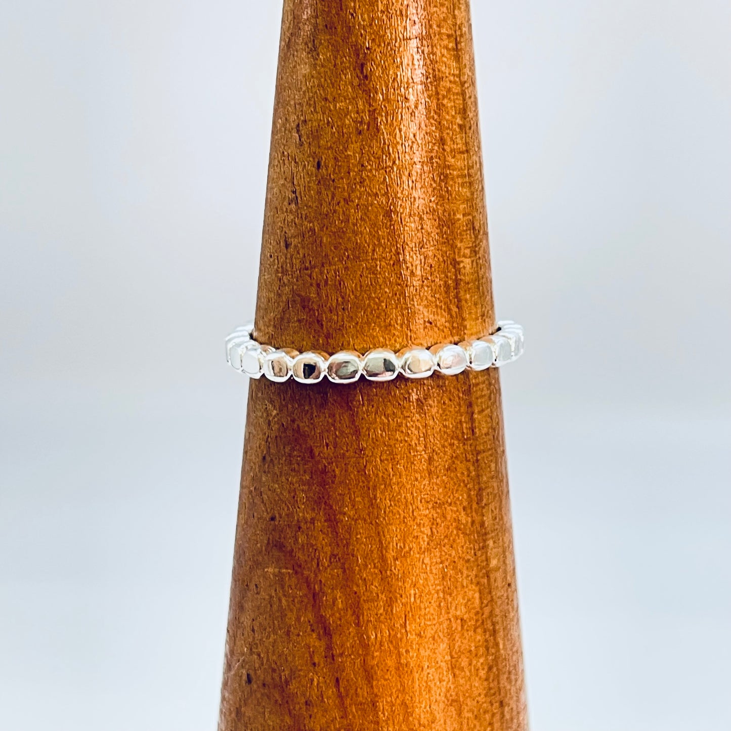 WP64 Anillo Bolitas Aplanadas Ancho 2.1 mm Espesor 2.1 mm Anillo Baño Plata