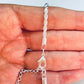 PP31 Pulsera Tourbillon Espesor 3 mm Largo 16 cm más extensor de 5 cm Pulsera Baño Plata