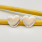 Joyas por Mayor Joyas Bañadas en Plata por Mayor Insumos para Joyas BP113 Base de Aro Corazón Lijado Levemente Bombé argolla posterior 16 x 17 mm Espesor 0.6 mm Base de Aro Baño Plata