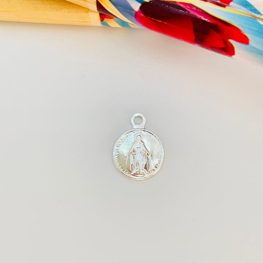 FP1045 Colgante Virgen de los Milagros 9 mm mas argollita Figura Baño Plata