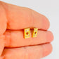 XO545 Aro Naipe Corazón con Circones 8.5 x 4 mm Espesor 1.6 mm Aro Baño Oro