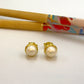 Joyas por Mayor Joyas Bañadas en Oro por Mayor Insumos para Joyas XO559 Aro Media Perla de 7.5 mm con base de 8 mm Espesor de 2.5 mm Aro Baño Oro