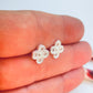 XP555 Aro Trébol Puntas Redondas Circones 10 x 10 mm Espesor 1.2 mm Aro Baño Plata