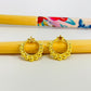 XO383 Aro Argolla frontal bolitas y estrella superior diá. 13 mm Espesor 1.2 mm Aro Baño Oro Aros Bañados hecho de Bronce Bañado en Oro 18K Joyas Bañadas en Oro
