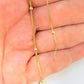 Joyas por Mayor Joyas Bañadas en Oro por Mayor Insumos para Joyas CO235 Cadena Veneciana Espesor 1 mm con bolitas de 2.5 mm Cadena por Metro Baño Oro